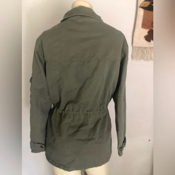 Cielo Jeans Ladies Army Green Field Drawstring Jacket Size Large - Picture 2 of 12